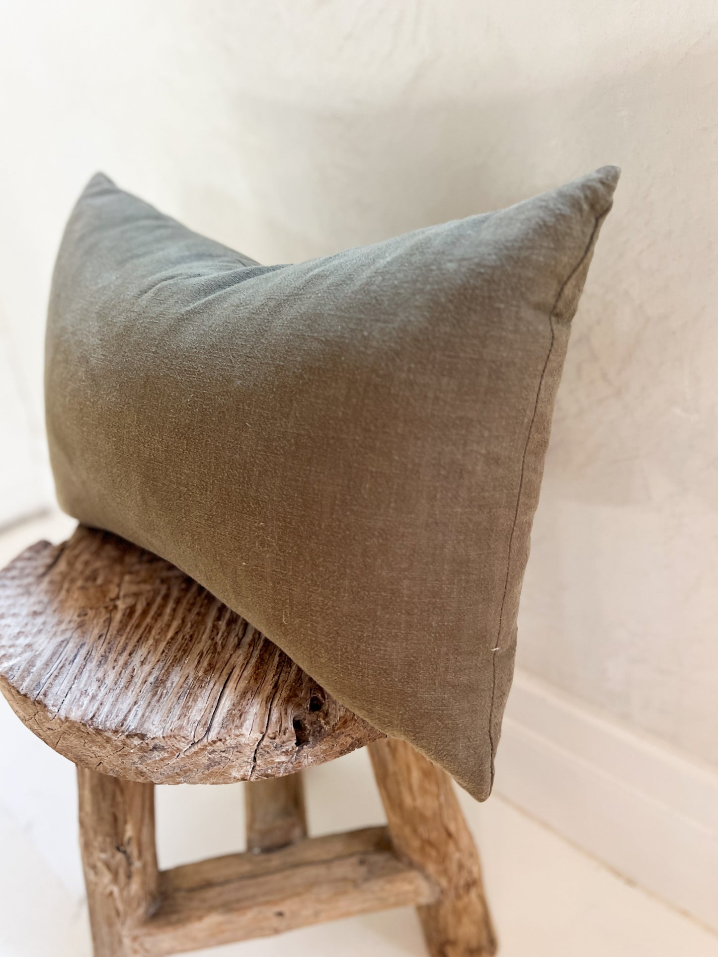 Ramie Lumbar Cushion - Olive