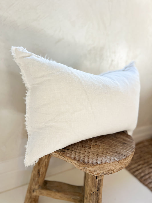 Ramie Lumbar Cushion - Chalk