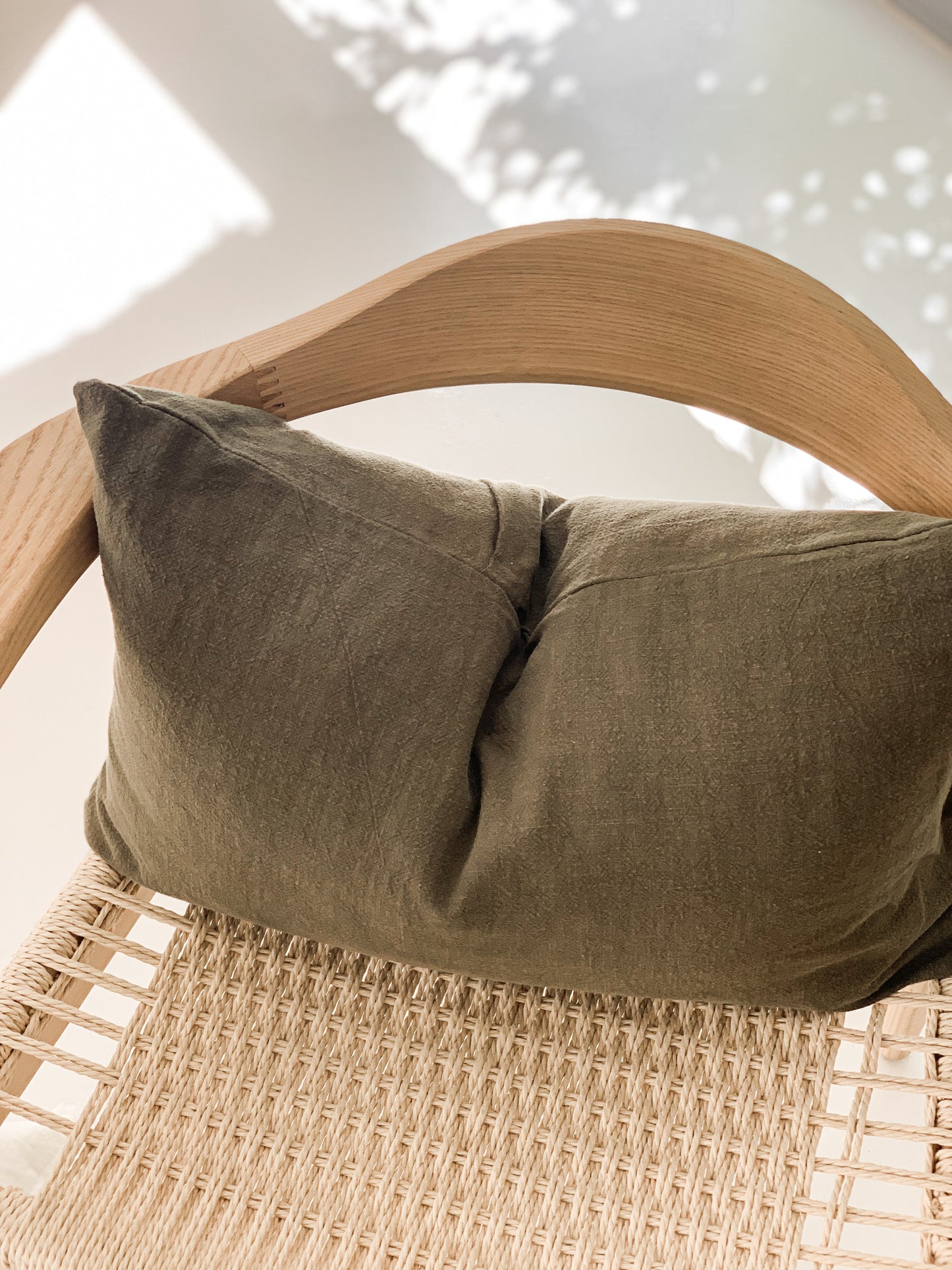 Ramie Lumbar Cushion - Olive