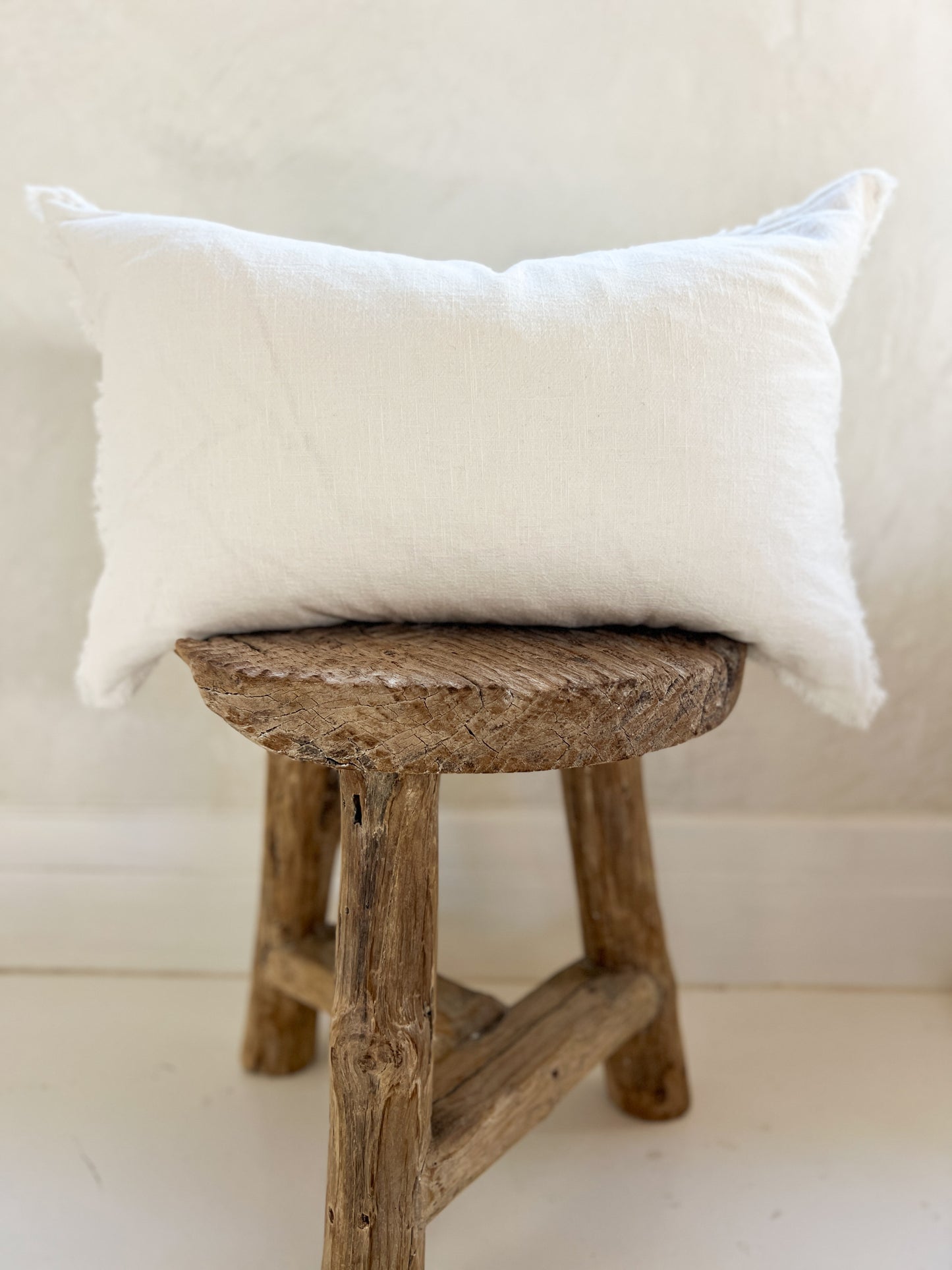 Ramie Lumbar Cushion - Chalk