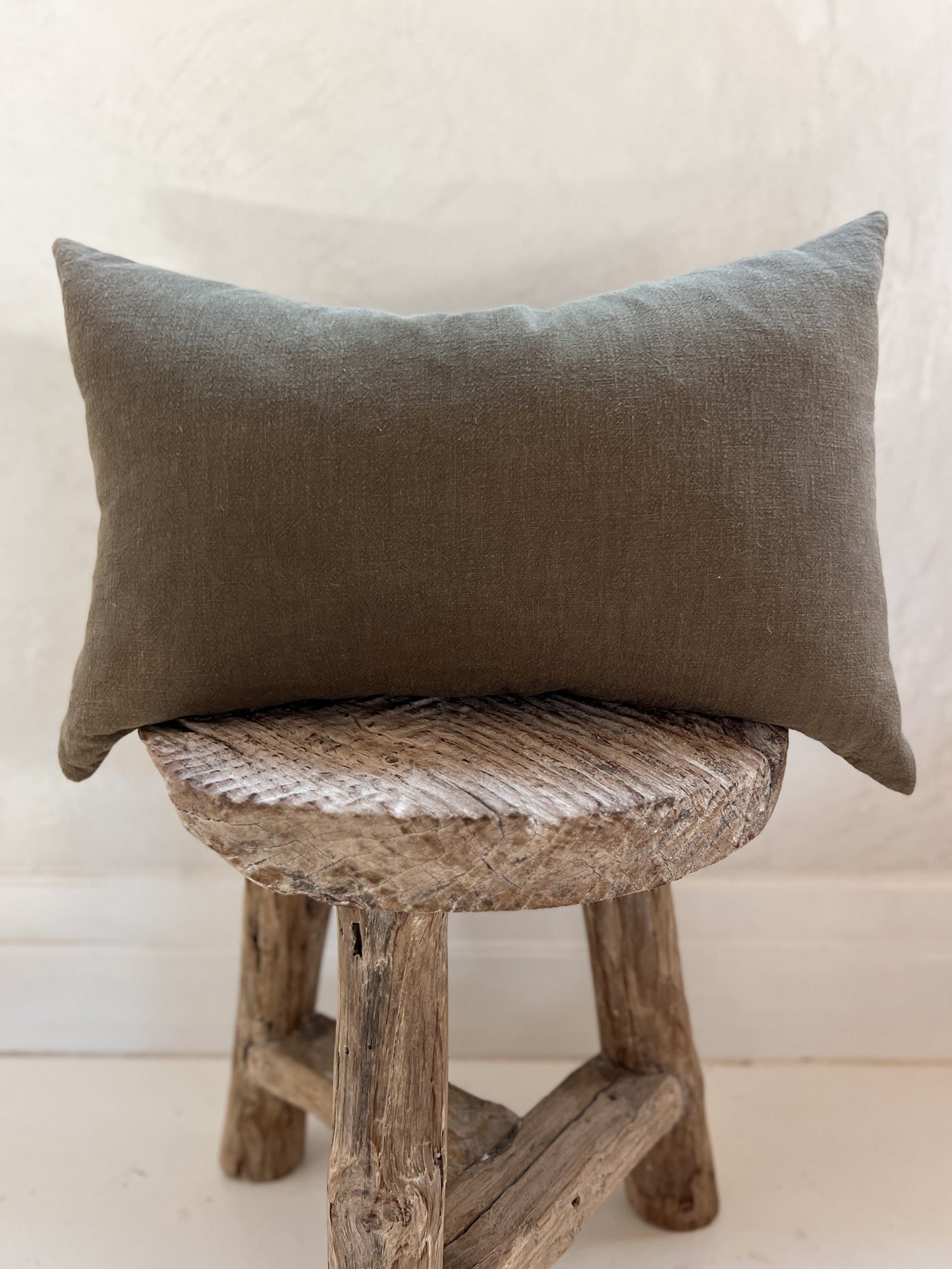 Ramie Lumbar Cushion - Olive