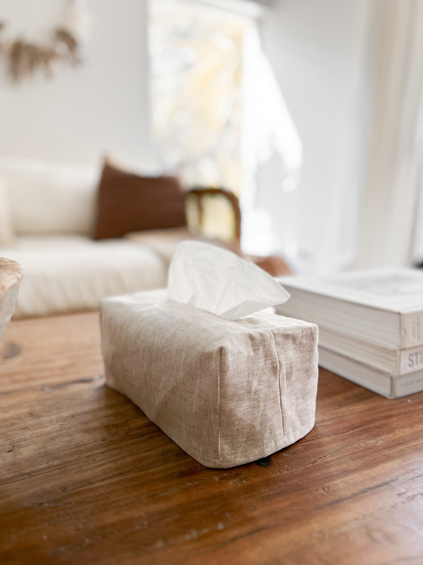 Linen Tissue Box Cover