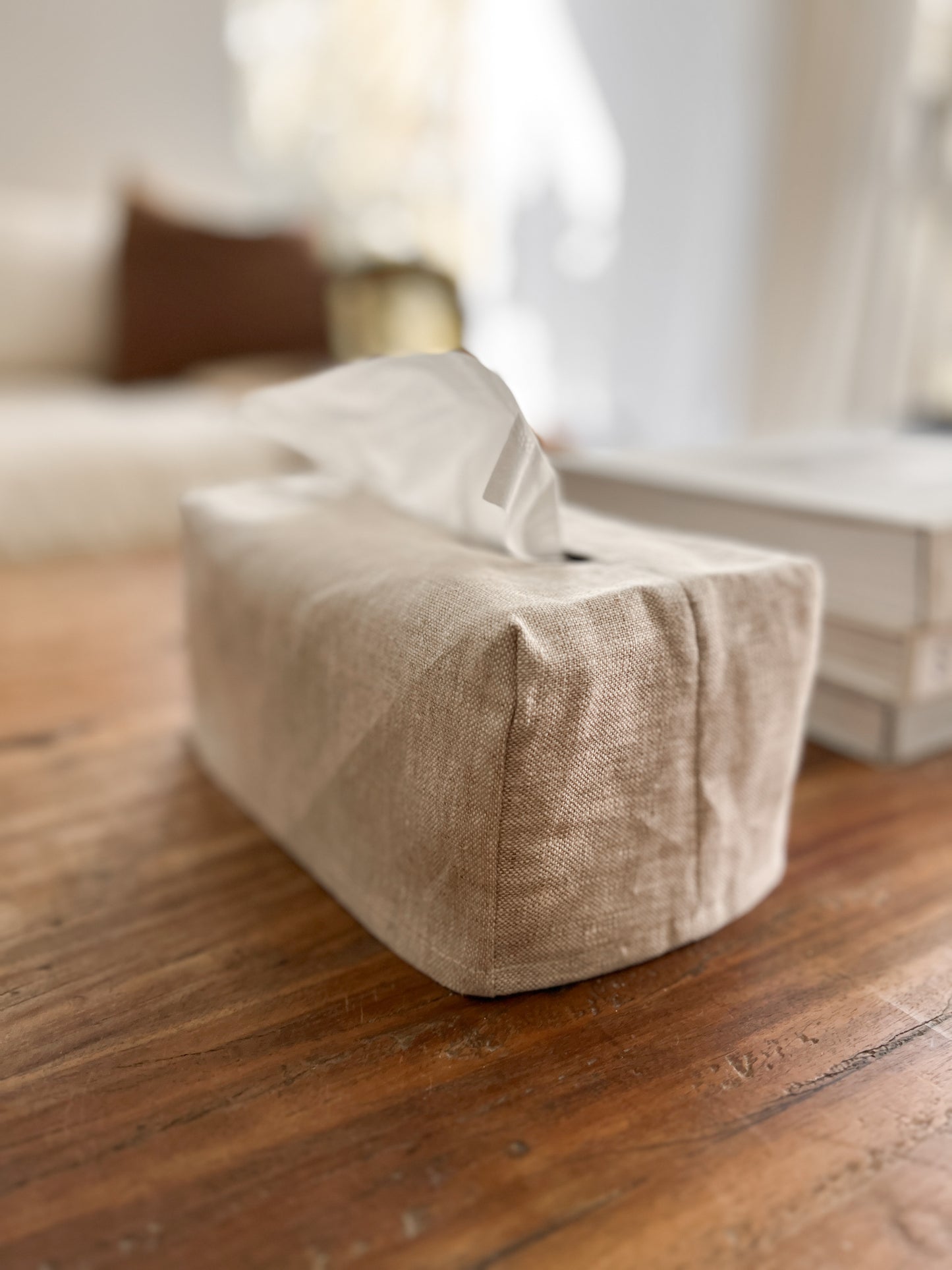 Linen Tissue Box Cover