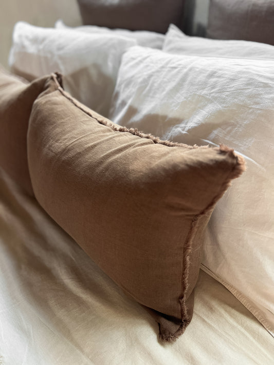 Linen Lumbar Cushion - Cocoa
