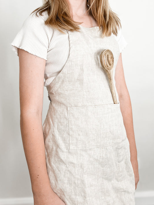 MINI 'Everyday' Linen Apron - Flax