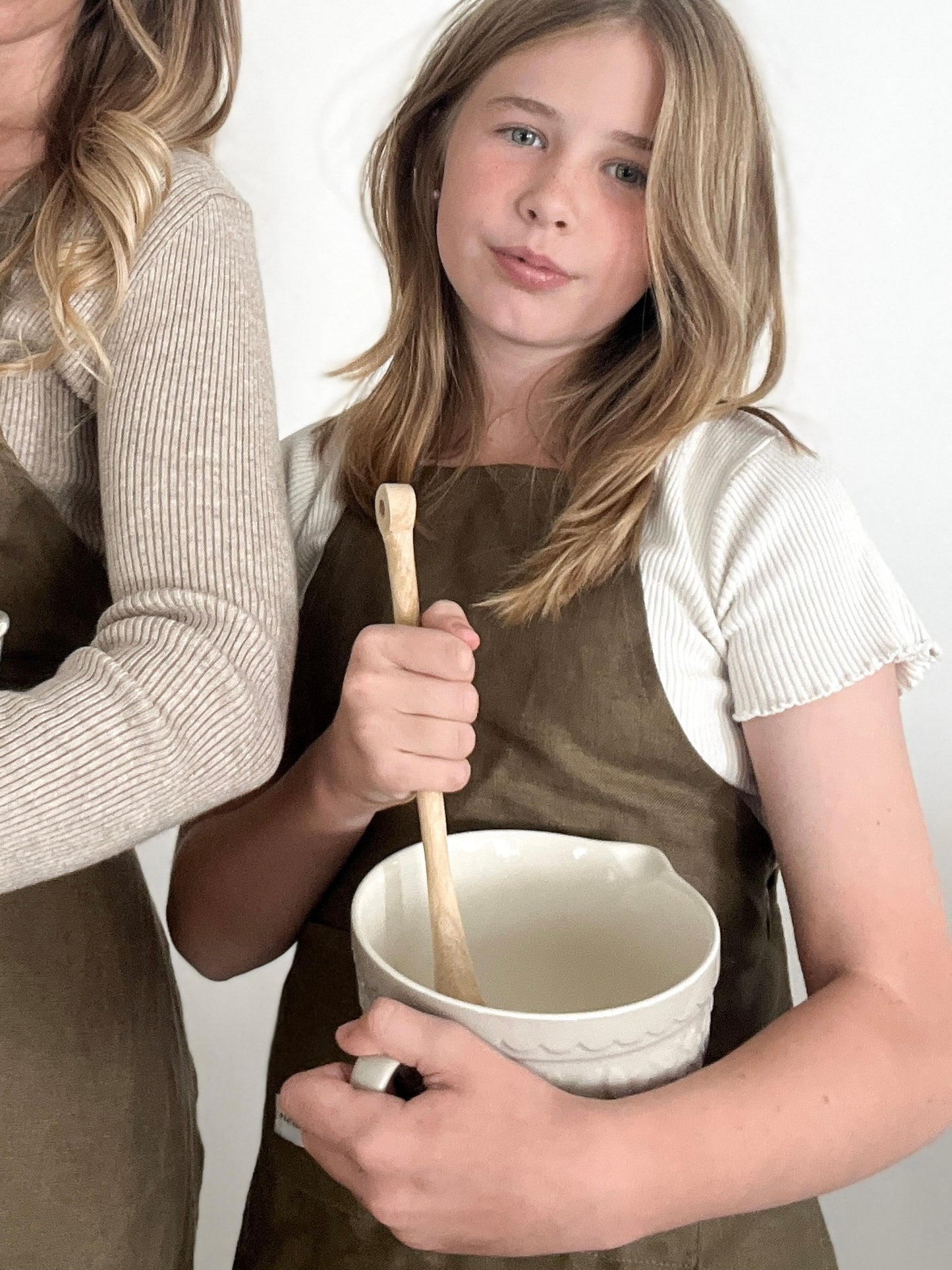 MINI 'Everyday' Linen Apron - Olive