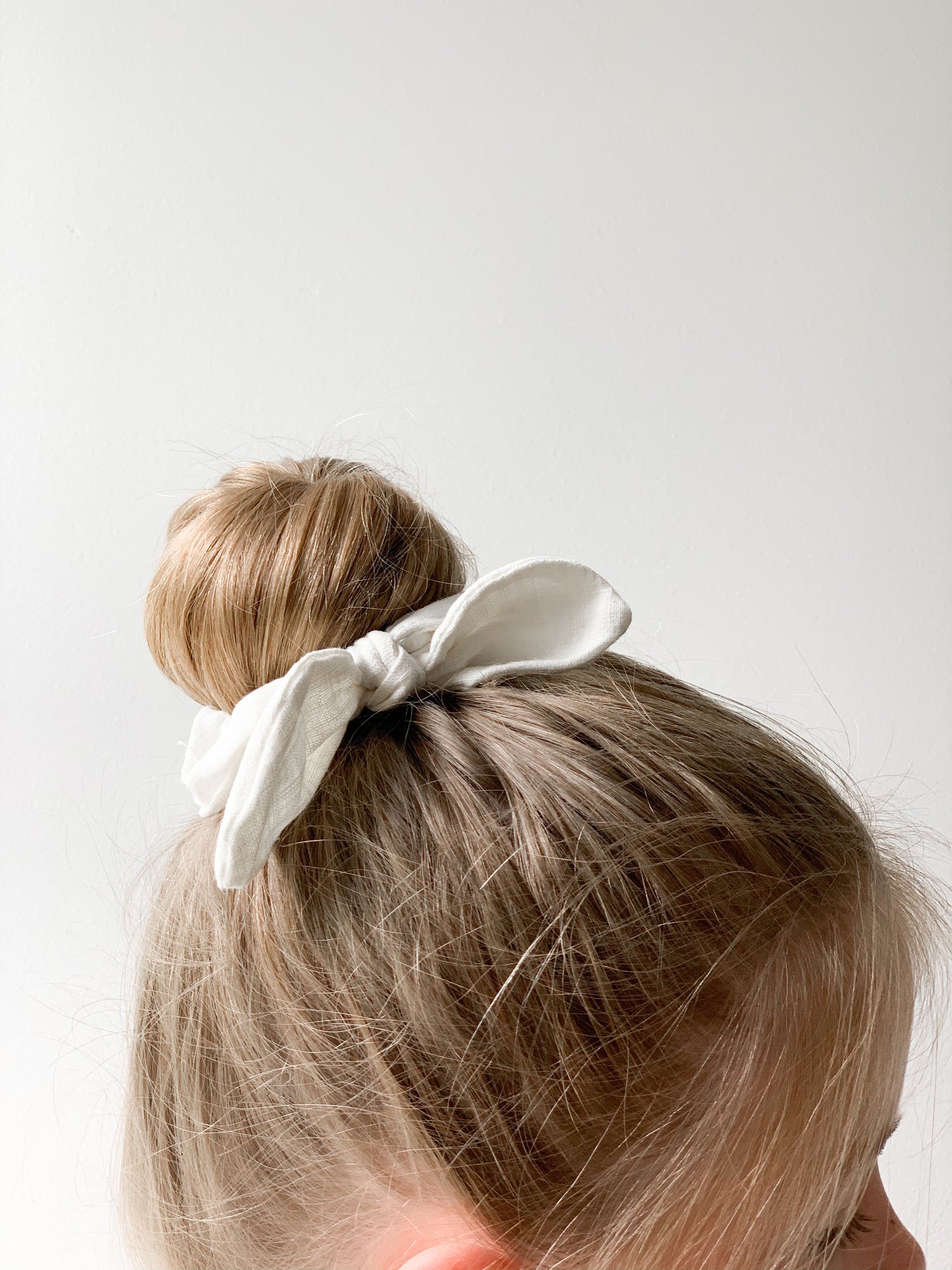 Ramie Hair Bows - Chalk