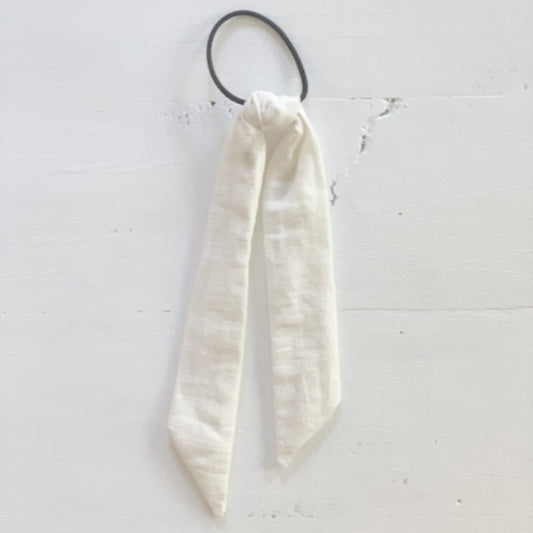 Ramie Hair Bows - Chalk