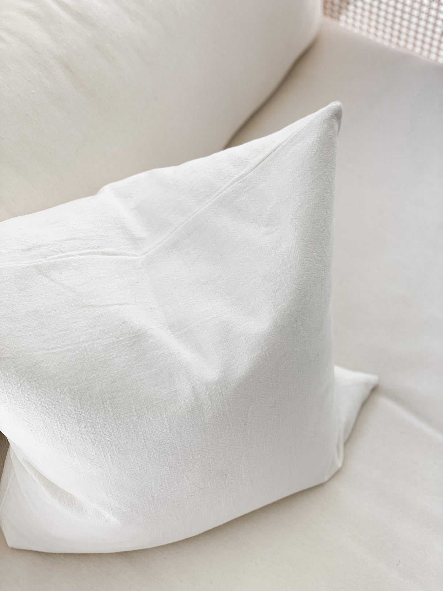 Ramie Standard Cushion - Chalk