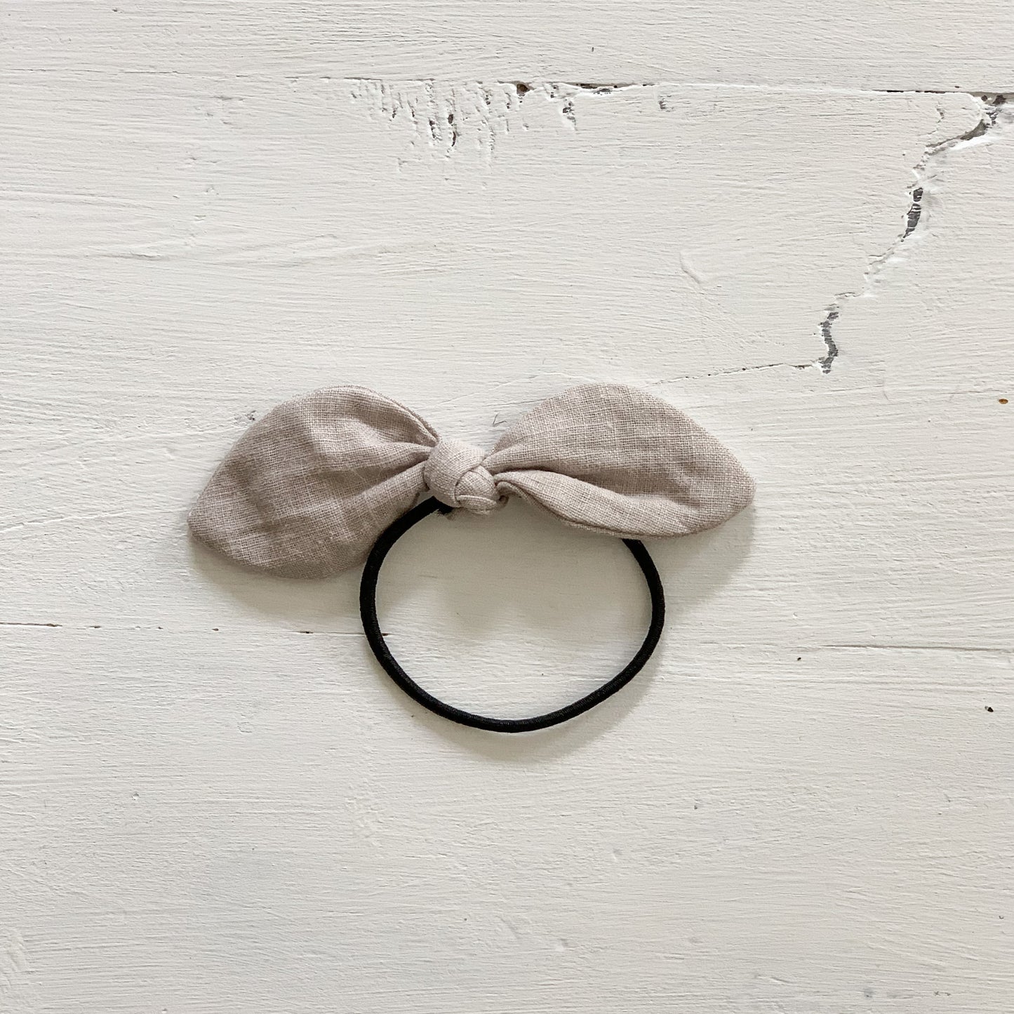 Ramie Hair Bows - Pebble