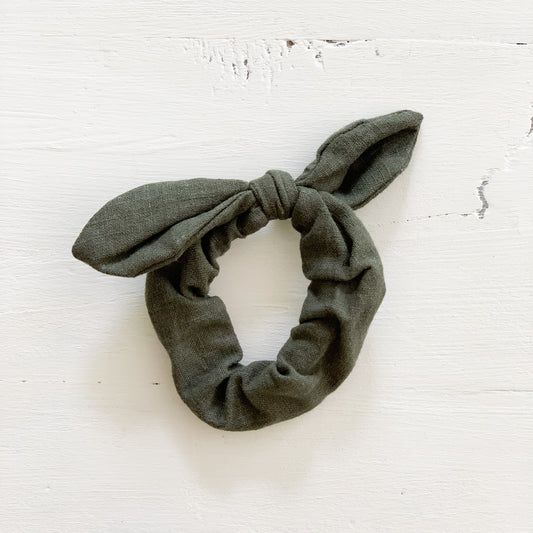 Ramie Hair Bows - Forest