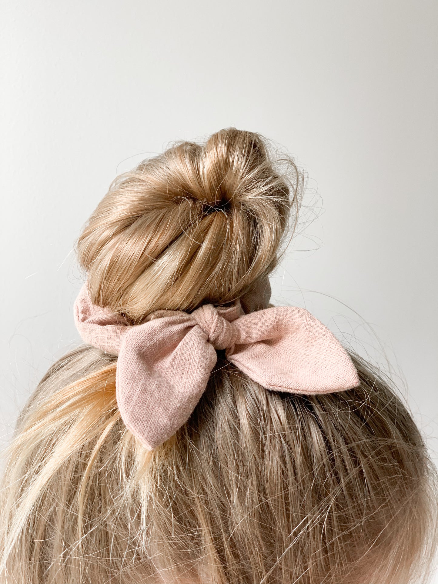 Ramie Hair Bows - Blush