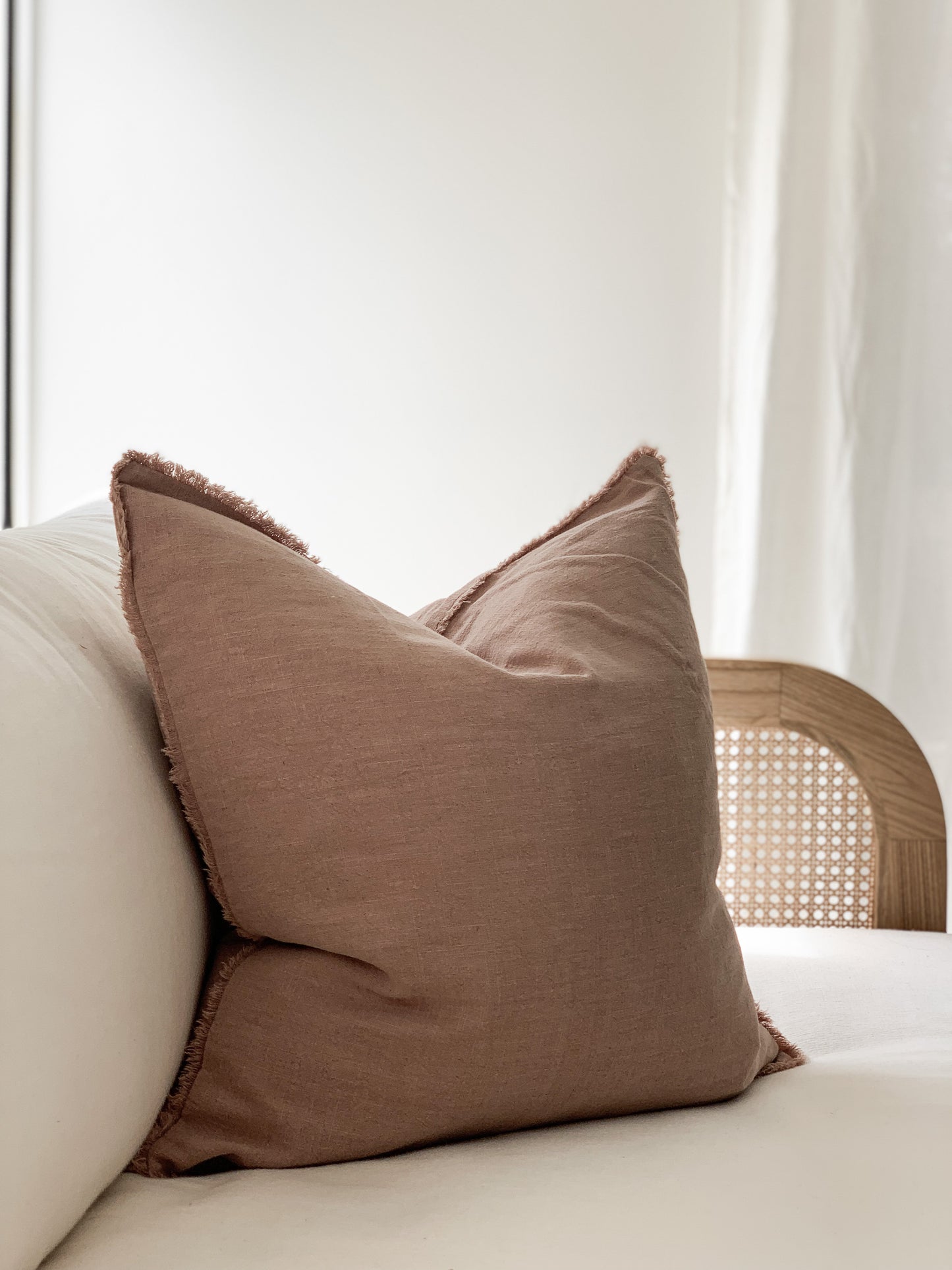 Ramie Standard Cushion - Blush