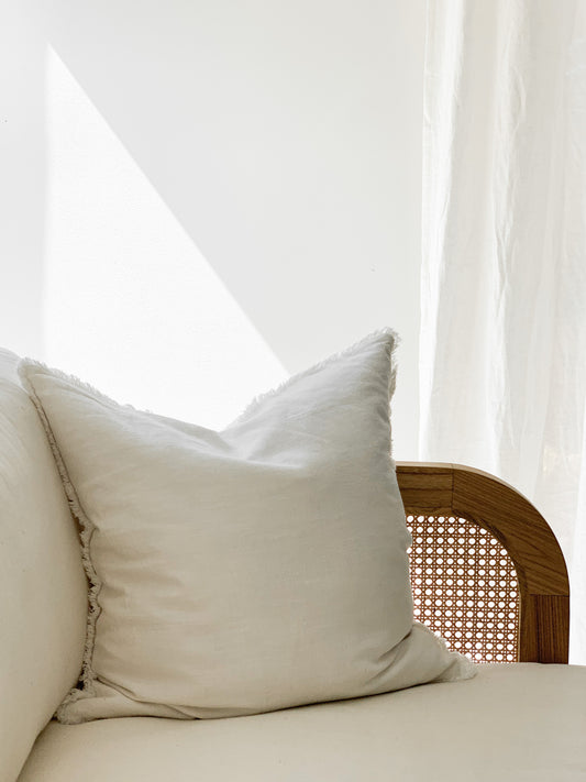 Ramie Standard Cushion - Chalk