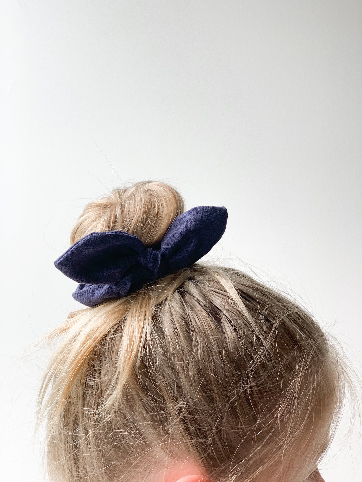 Ramie Hair Bows - Navy
