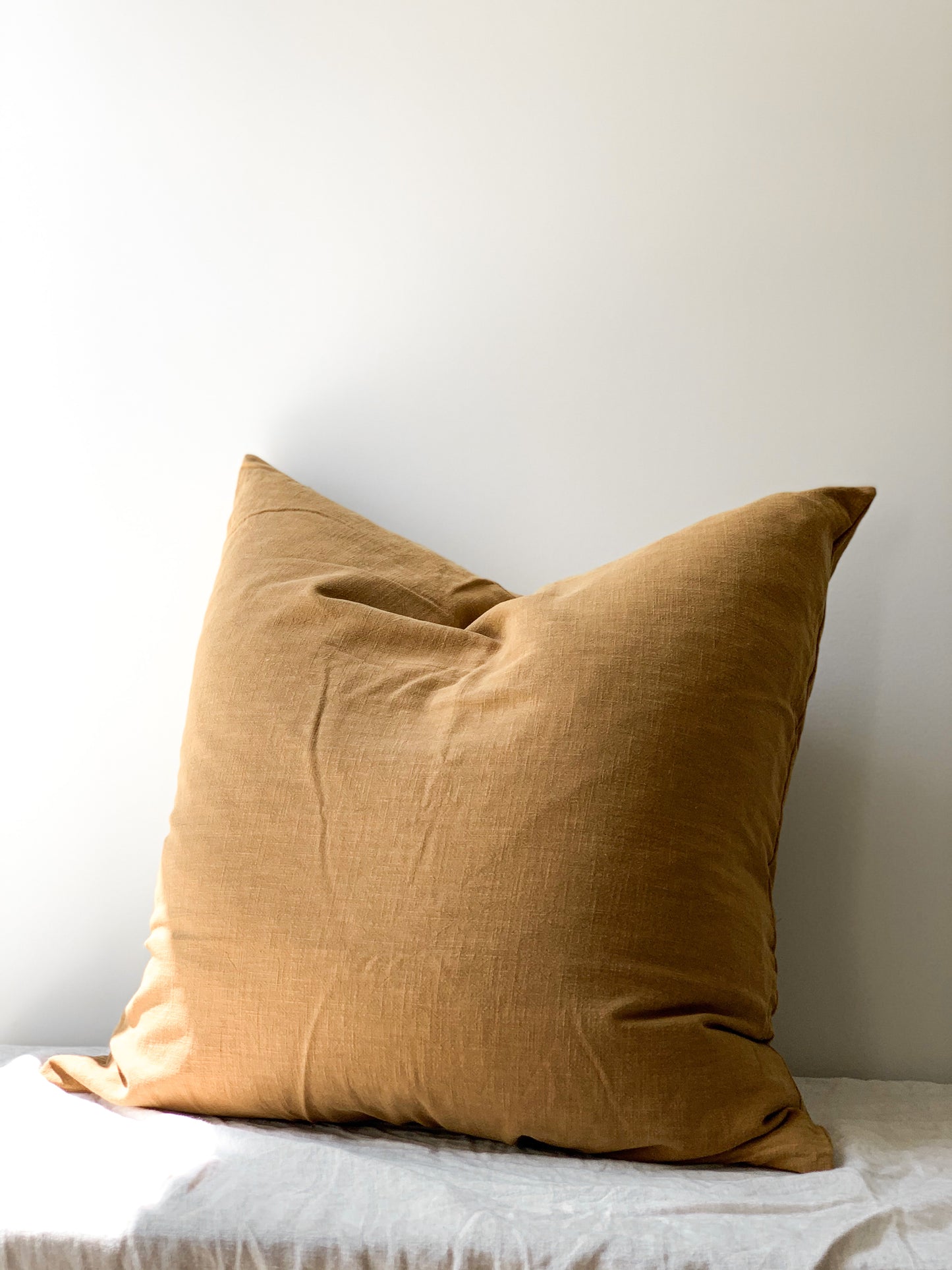 Ramie Euro Cushion - Cinnamon