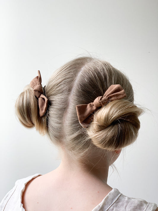 Ramie Hair Bows - Earth