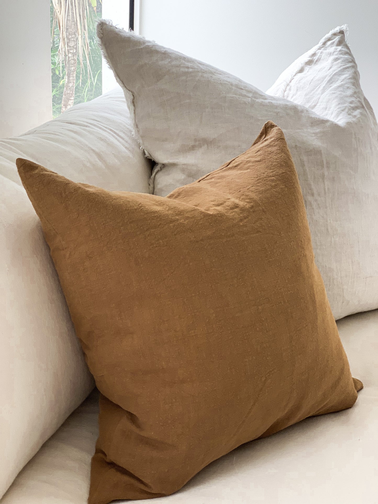 Ramie Standard Cushion - Cinnamon