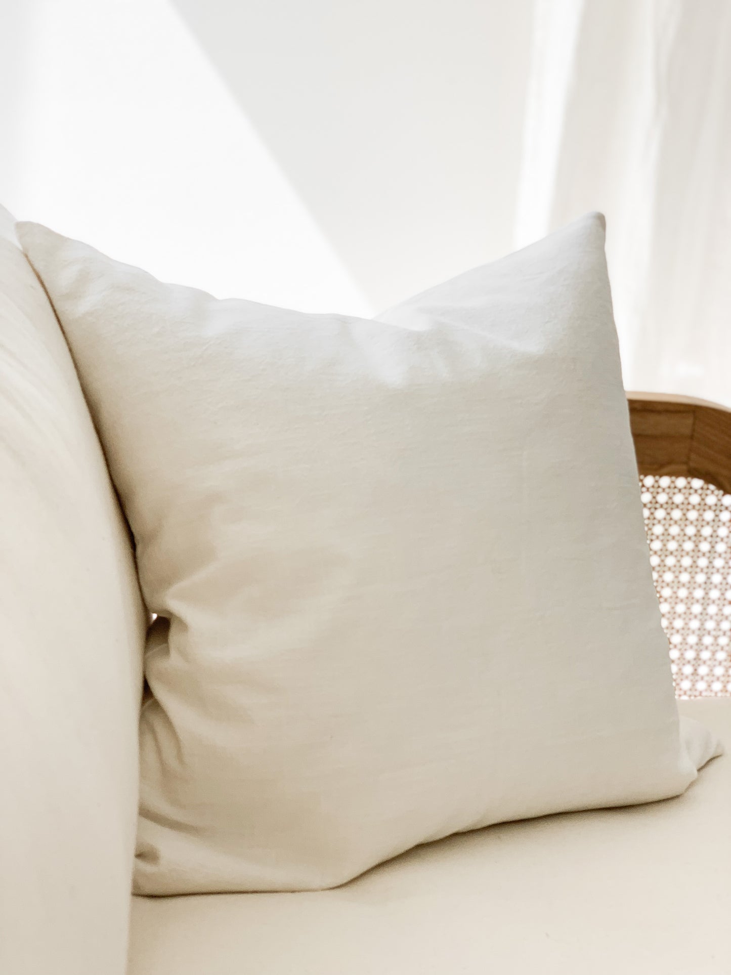 Ramie Standard Cushion - Chalk