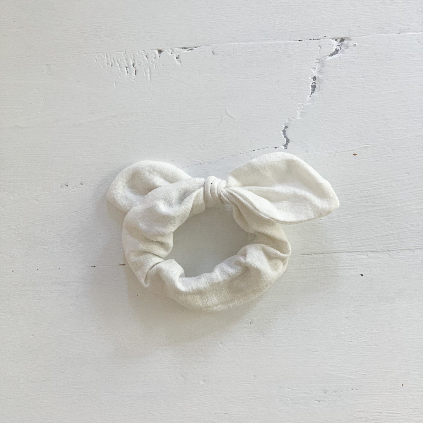 Ramie Hair Bows - Chalk