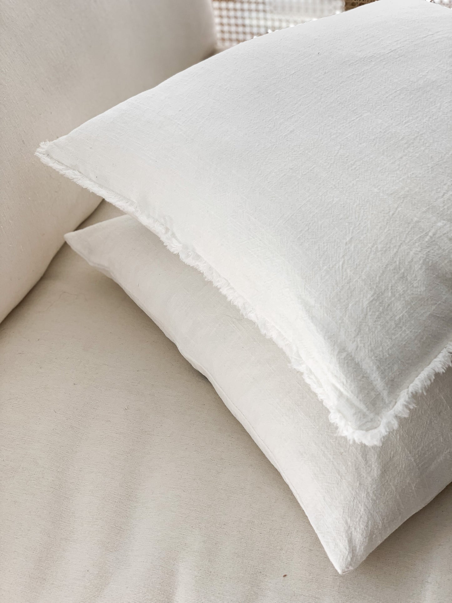 Ramie Standard Cushion - Chalk