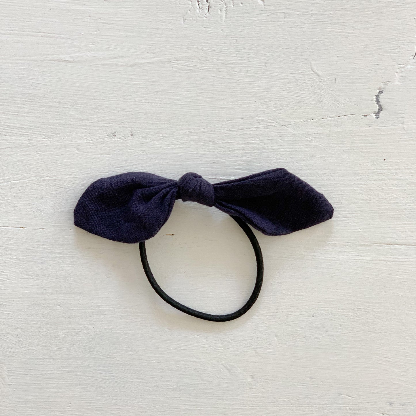 Ramie Hair Bows - Navy