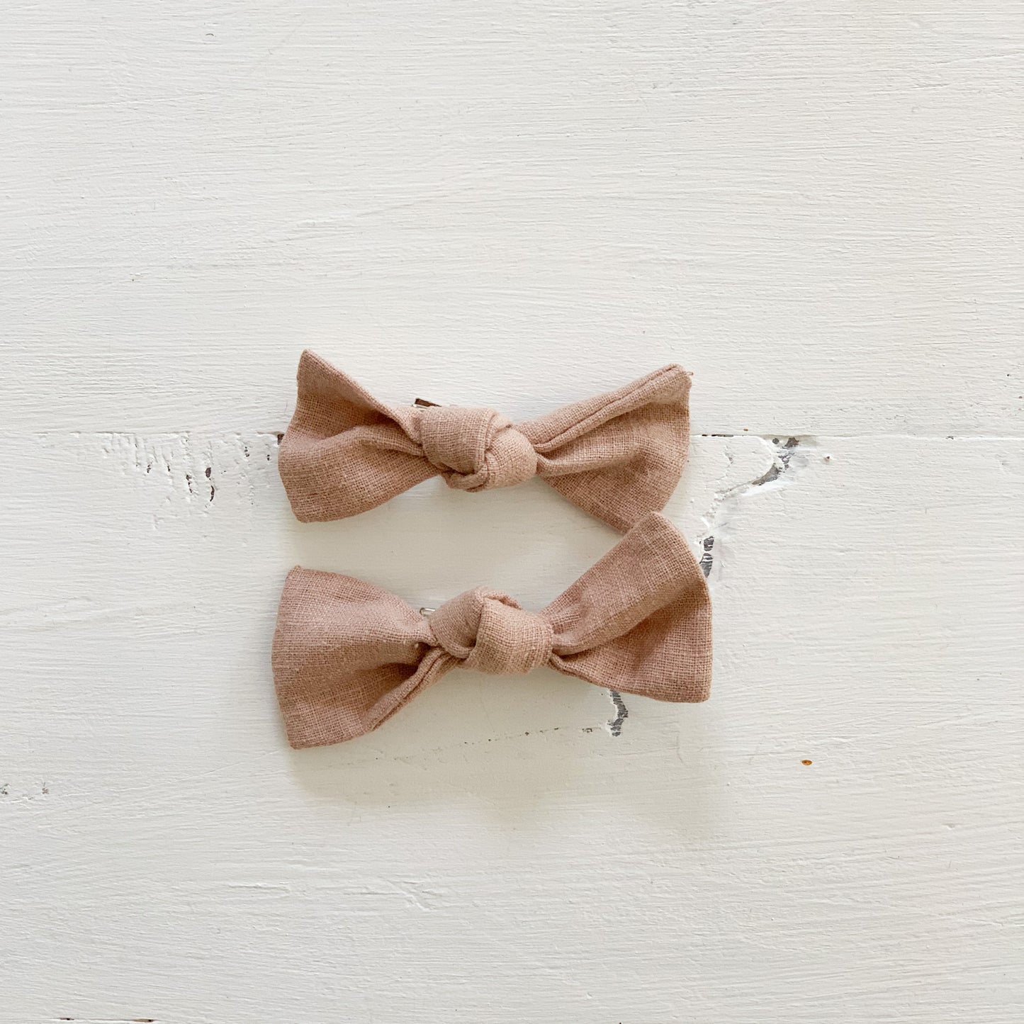 Ramie Hair Bows - Blush