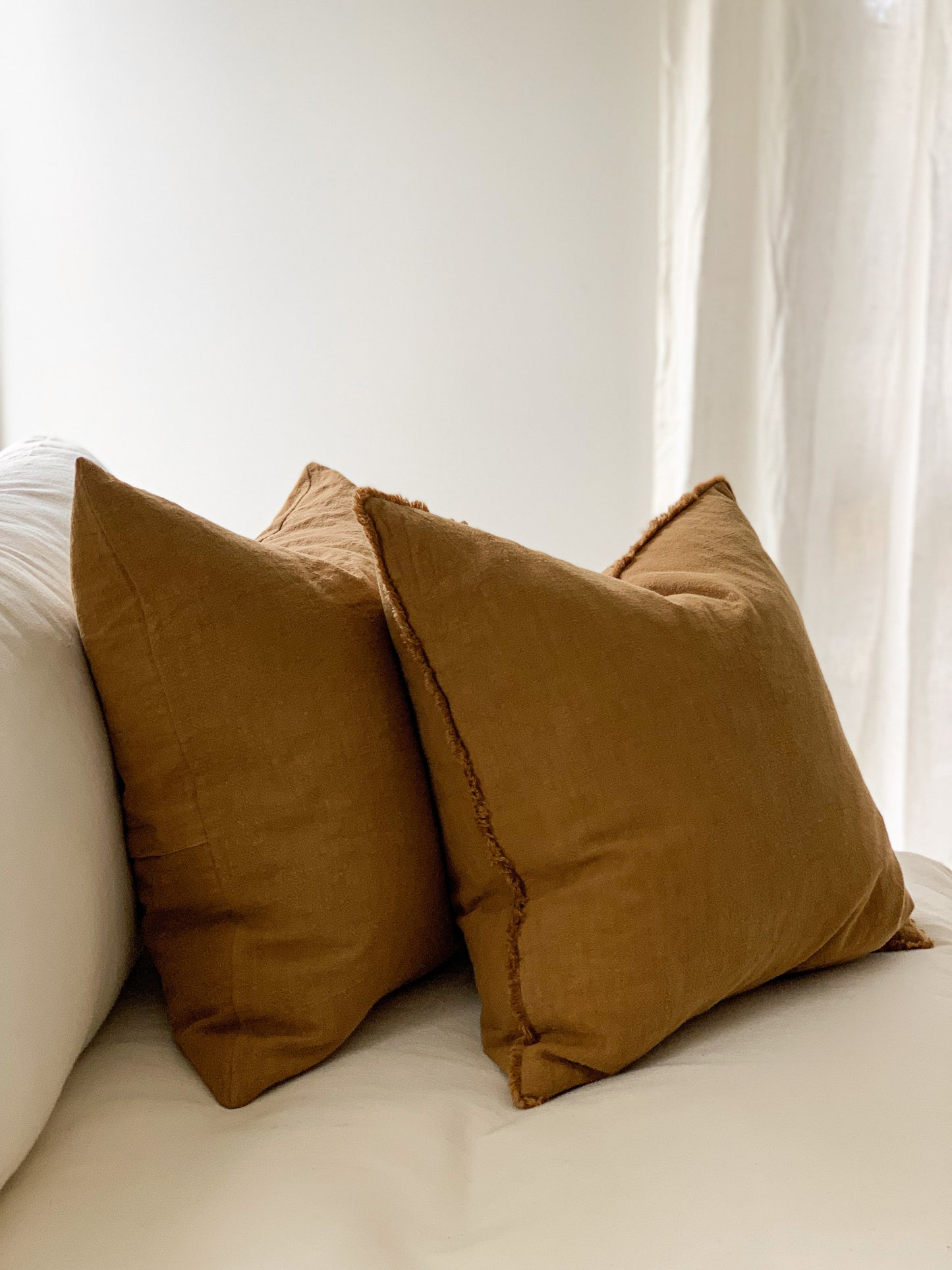 Ramie Standard Cushion - Cinnamon