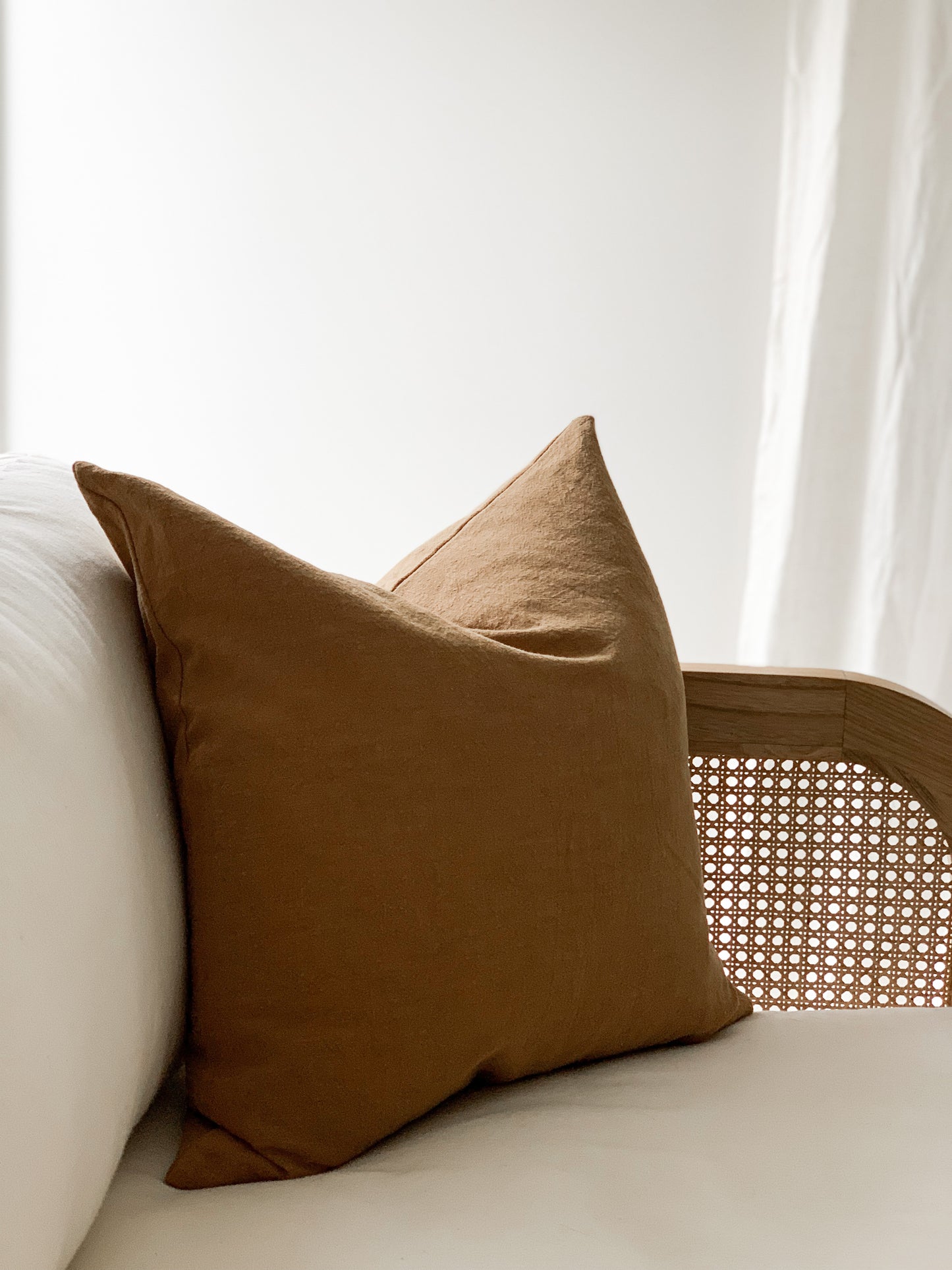Ramie Standard Cushion - Cinnamon