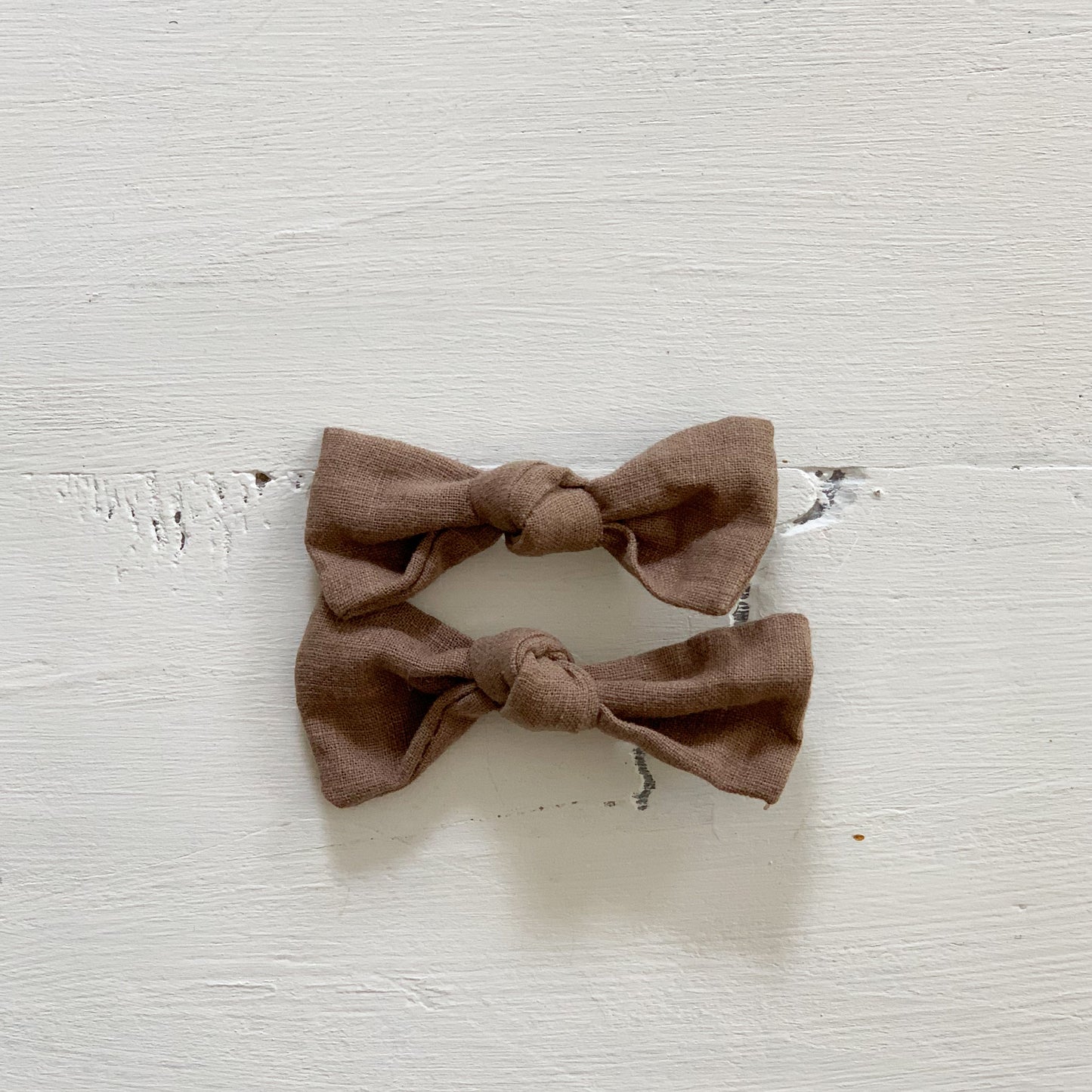 Ramie Hair Bows - Fawn