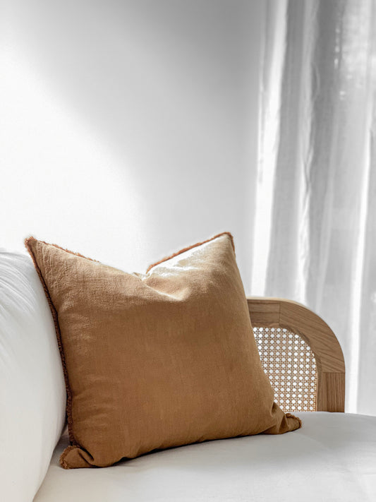 Ramie Standard Cushion - Cinnamon