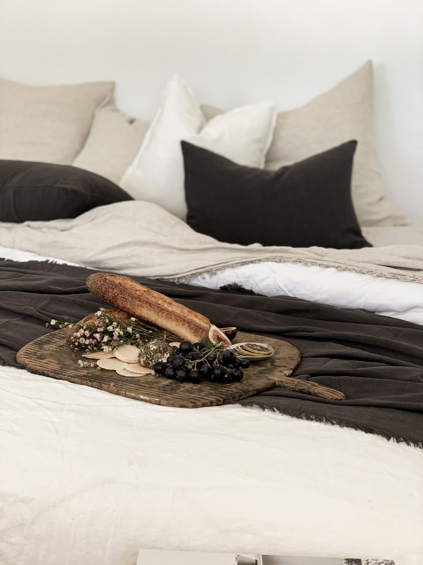 Ramie Lumbar Cushion - Charcoal