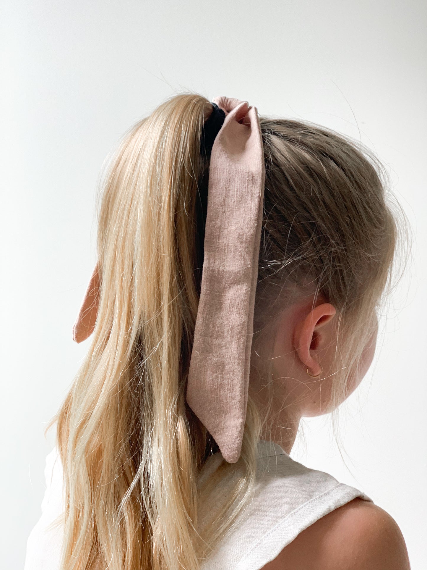 Ramie Hair Bows - Blush