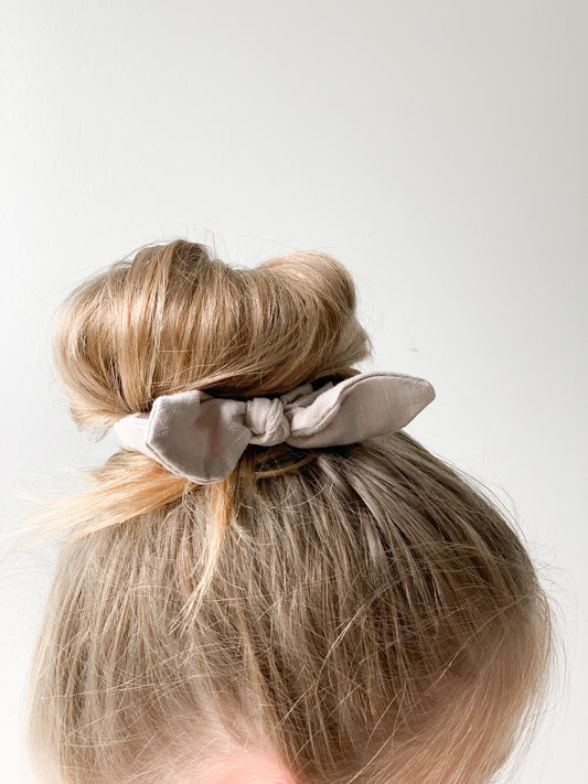 Ramie Hair Bows - Pebble