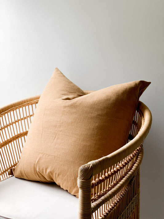 Ramie Euro Cushion - Cinnamon