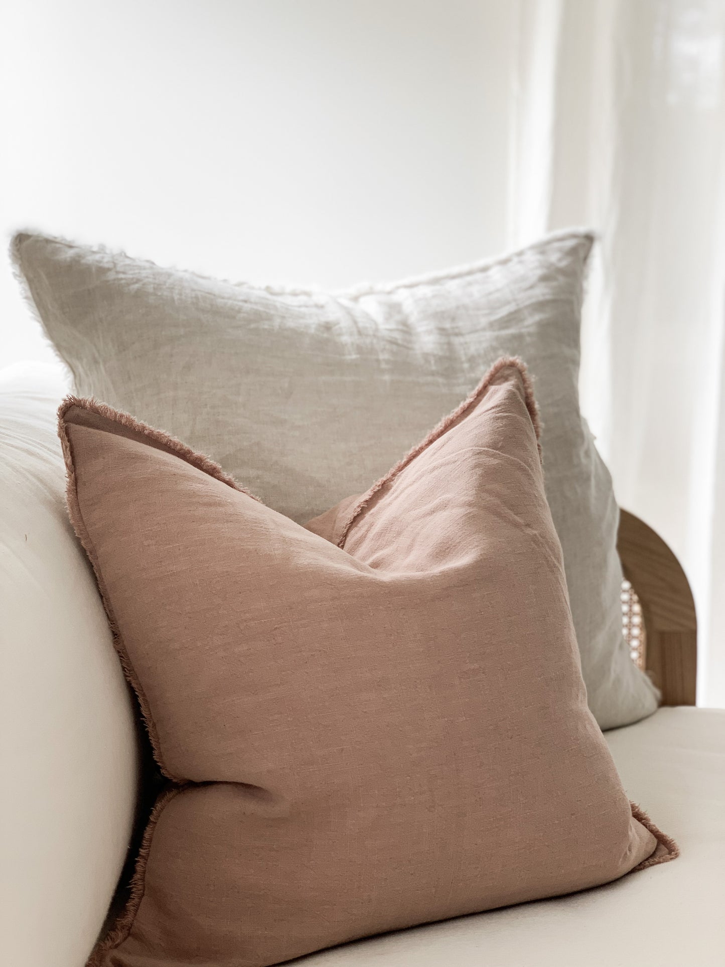 Ramie Standard Cushion - Blush