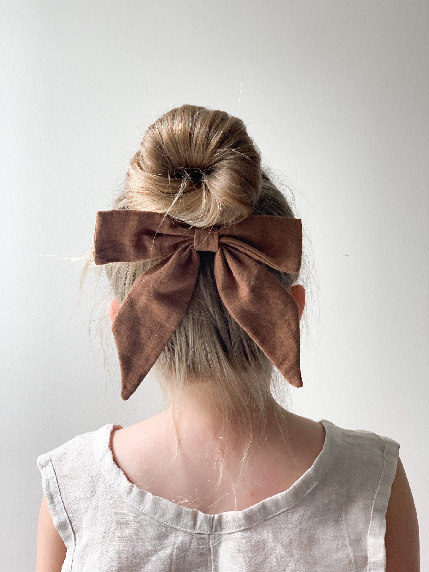 Ramie Hair Bows - Earth