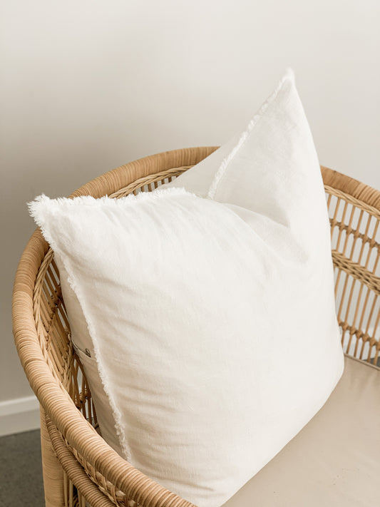 Ramie Euro Cushion - Chalk