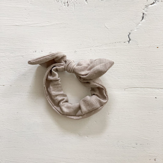 Ramie Hair Bows - Pebble