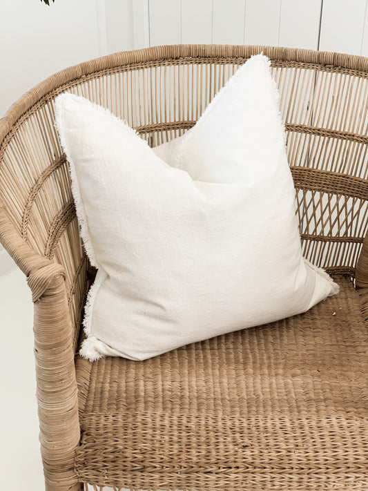 Ramie Standard Cushion - Chalk