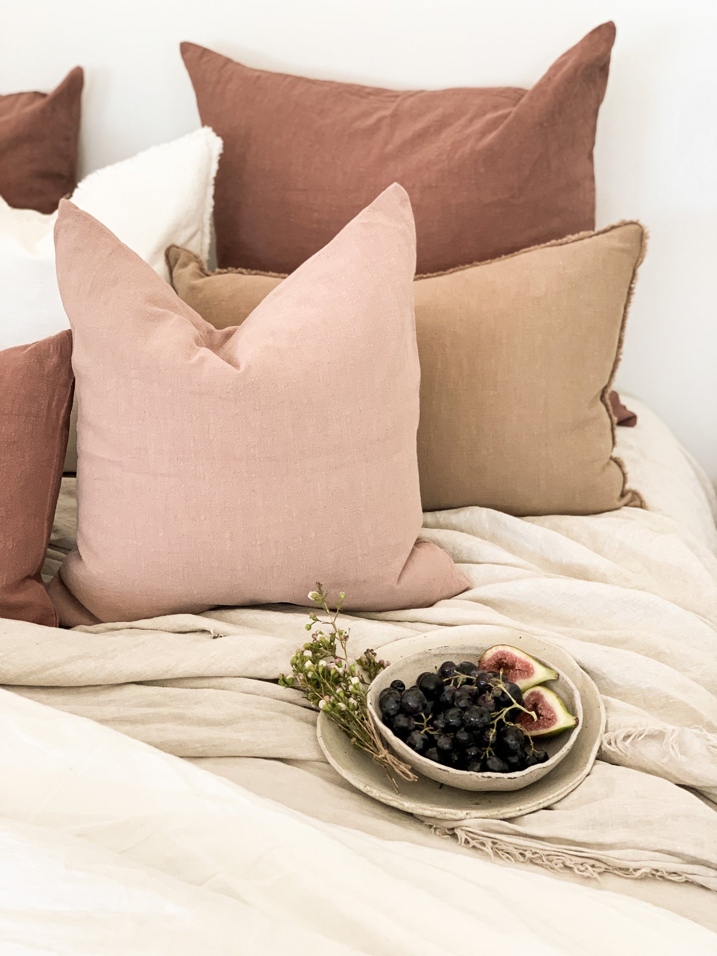 Ramie Standard Cushion - Blush