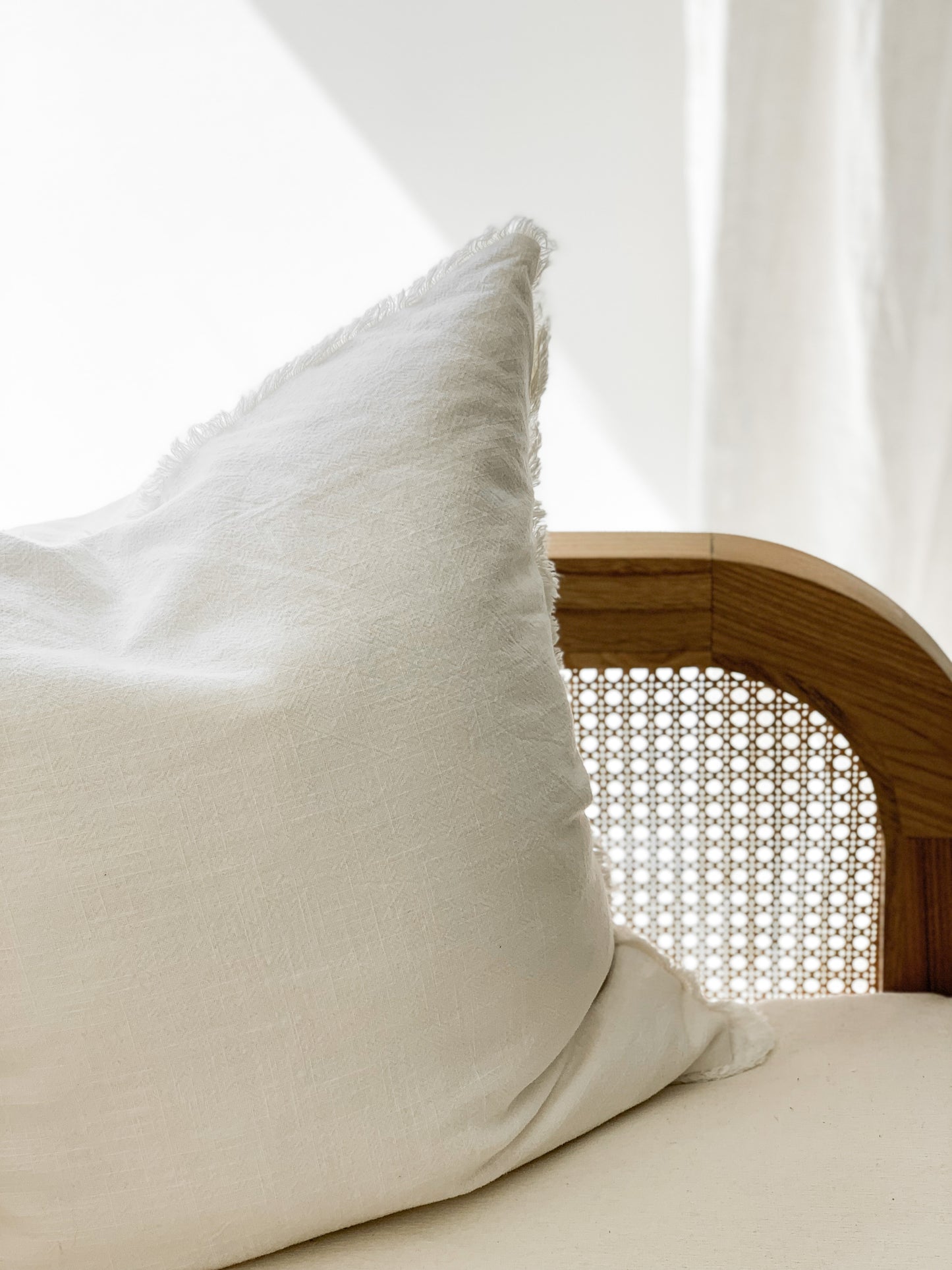 Ramie Standard Cushion - Chalk