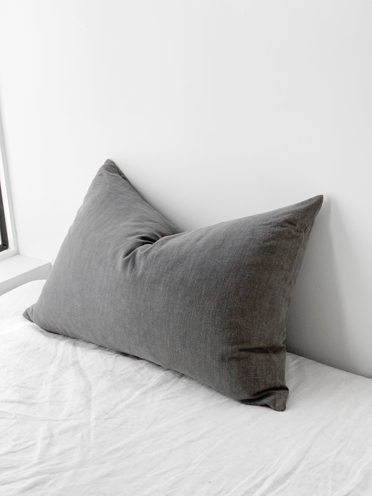 Ramie Lumbar Cushion - Charcoal