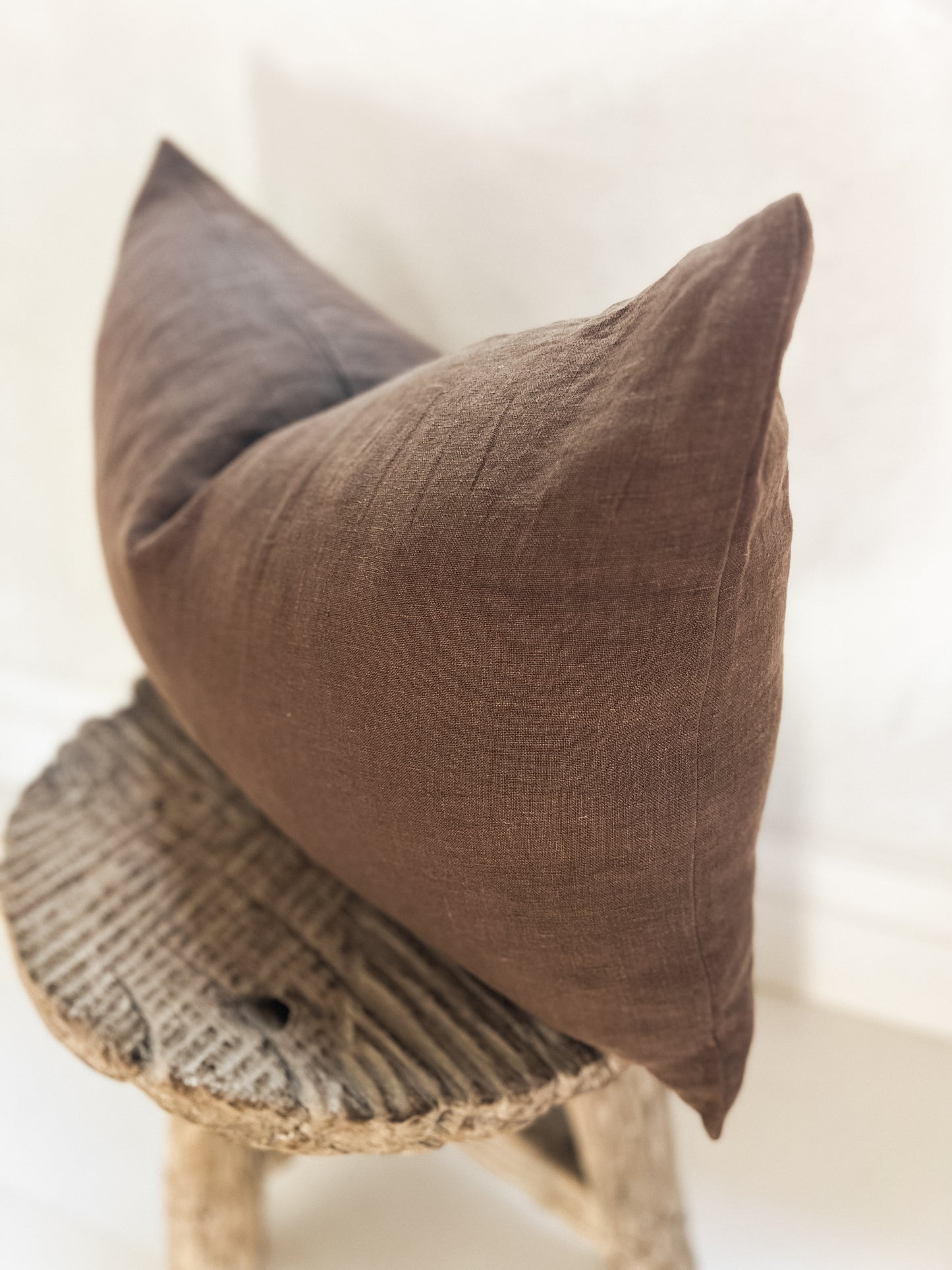 Linen Lumbar Cushion - Cocoa