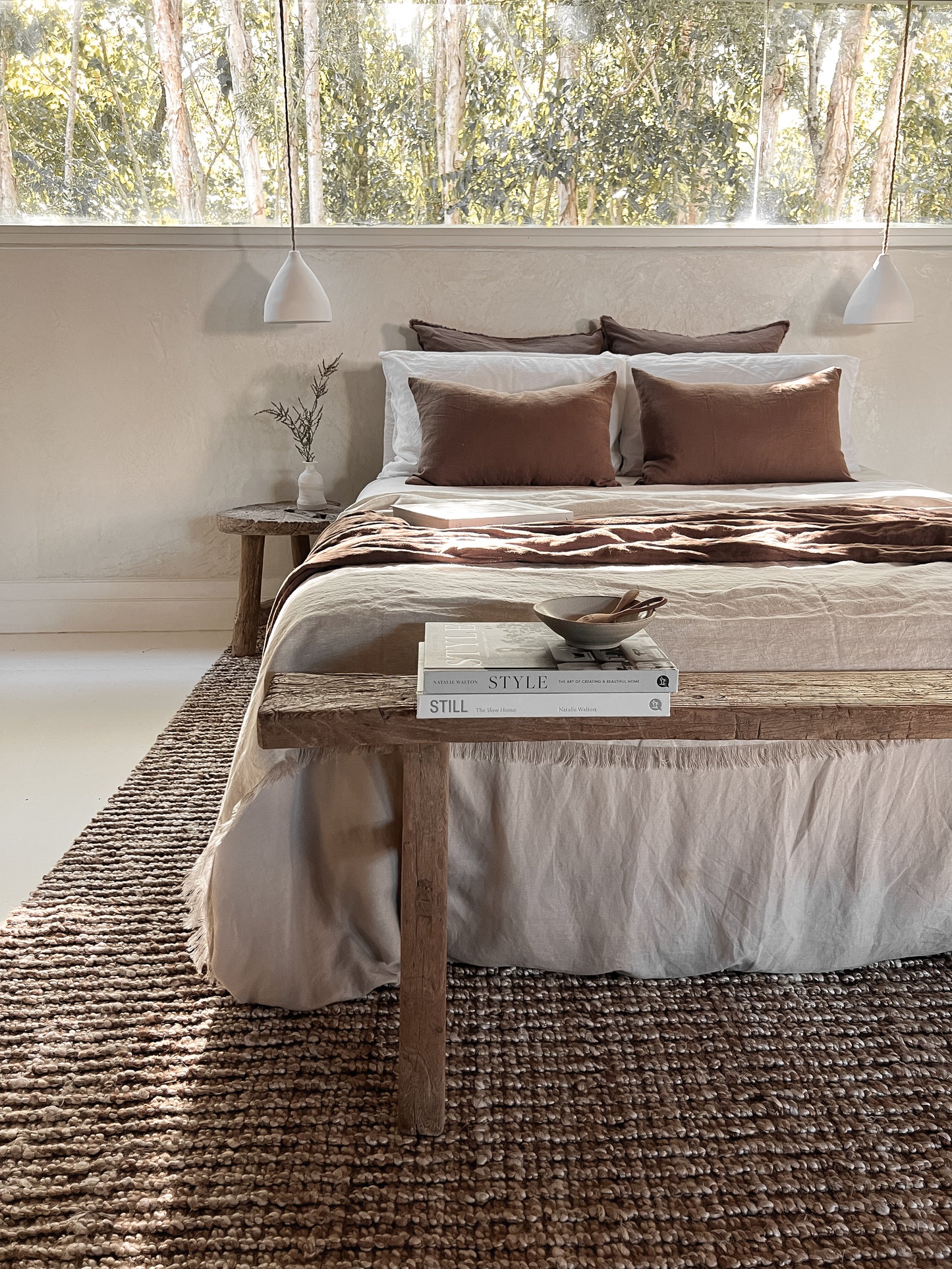 Linen Lumbar Cushion - Cocoa