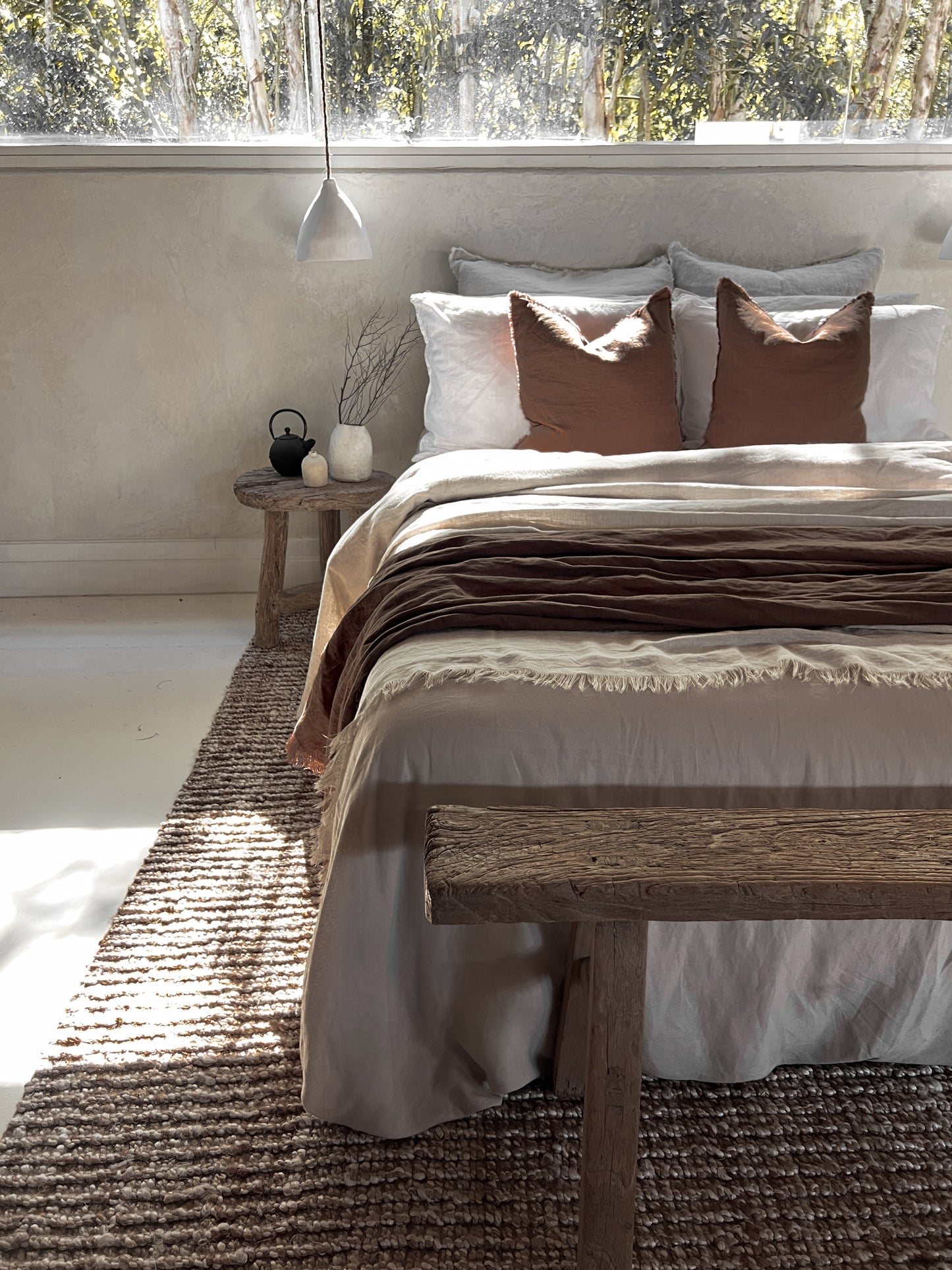 Linen Standard Cushion - Cocoa