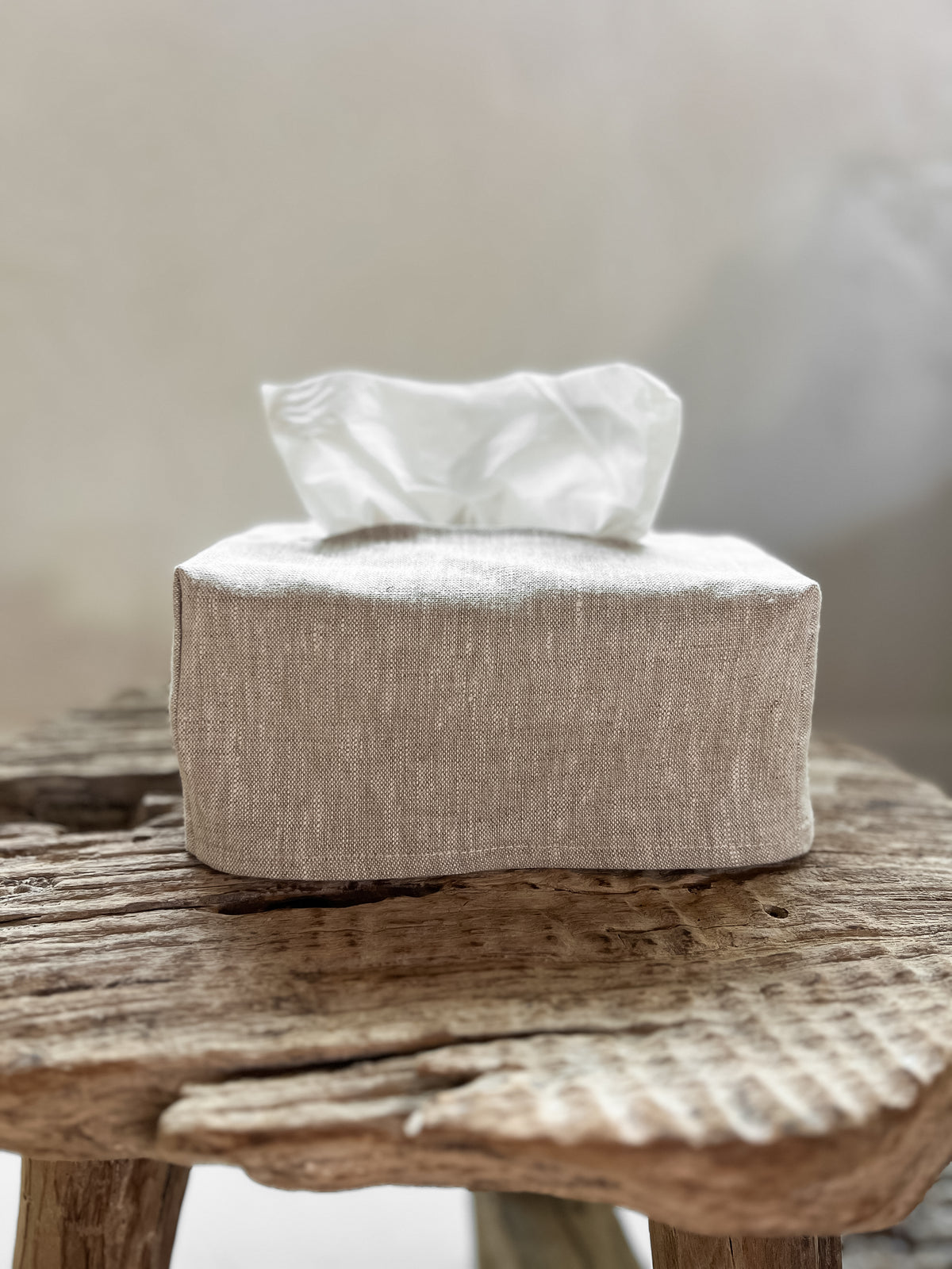Linen Tissue Box Cover