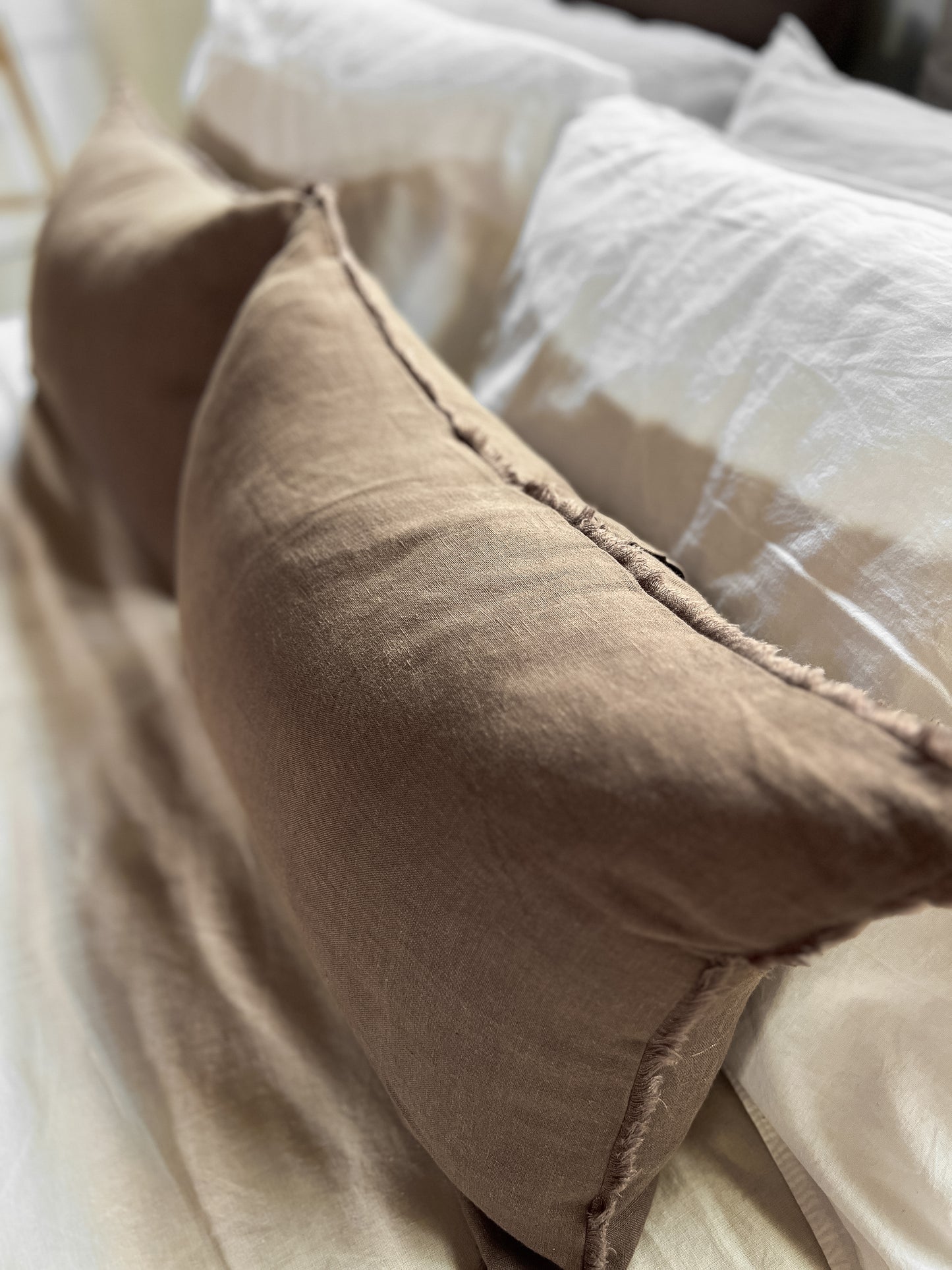 Linen Lumbar Cushion - Cocoa