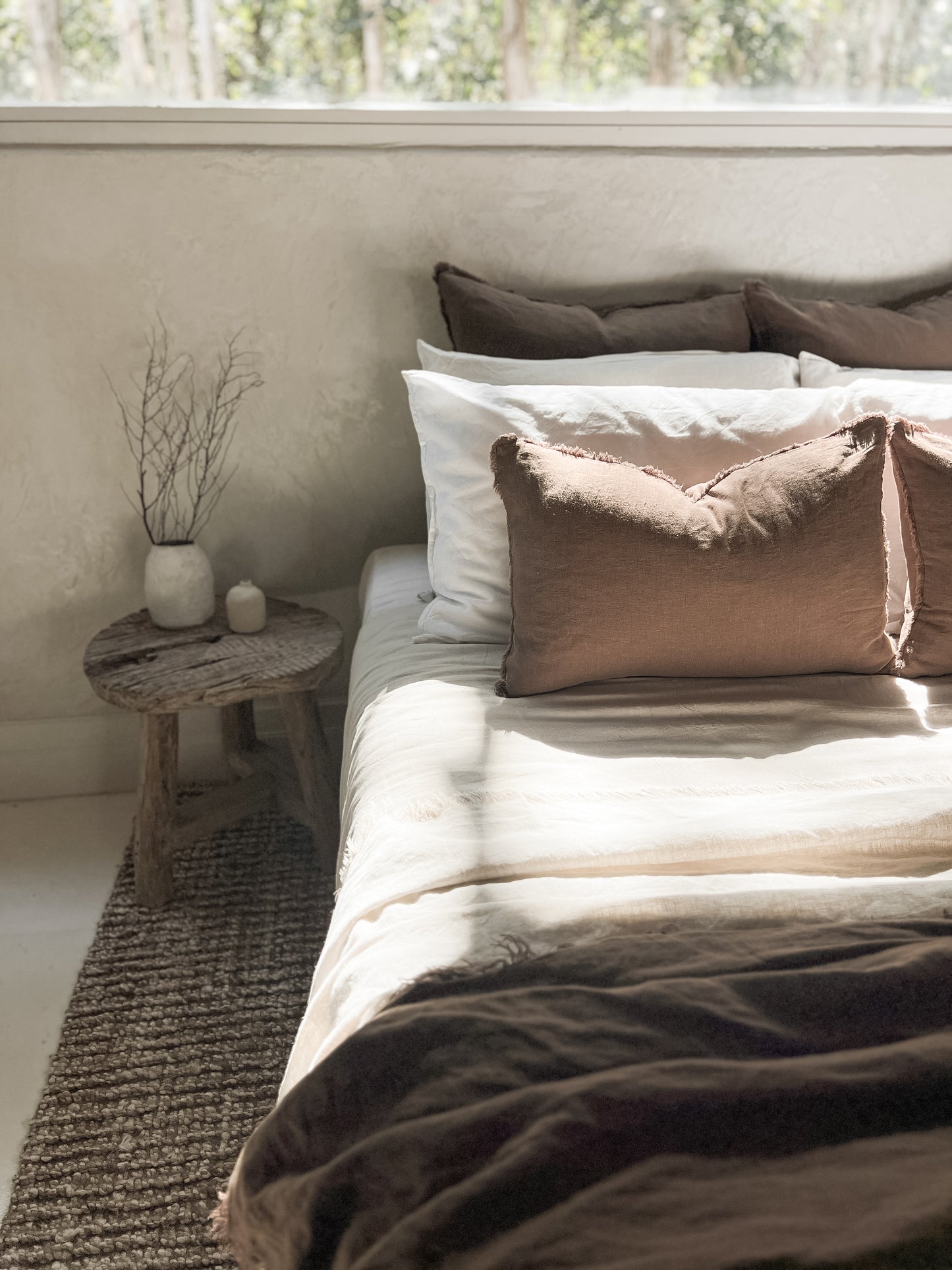 Linen Lumbar Cushion - Cocoa