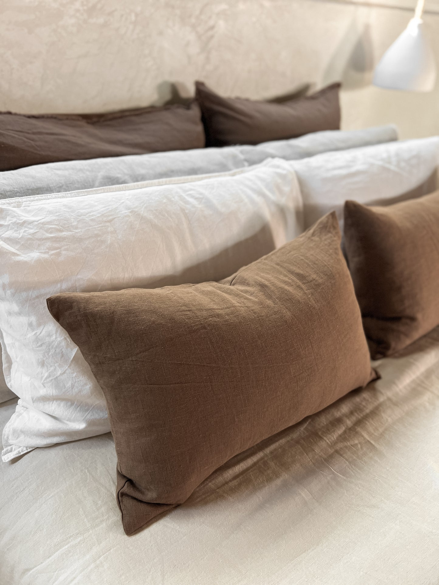 Linen Lumbar Cushion - Cocoa